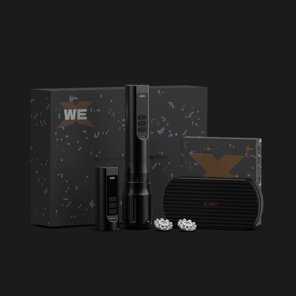 Dual Batteries Wireless Pedal Control Digital Display Professional Rotary Tattoo Pen Machine