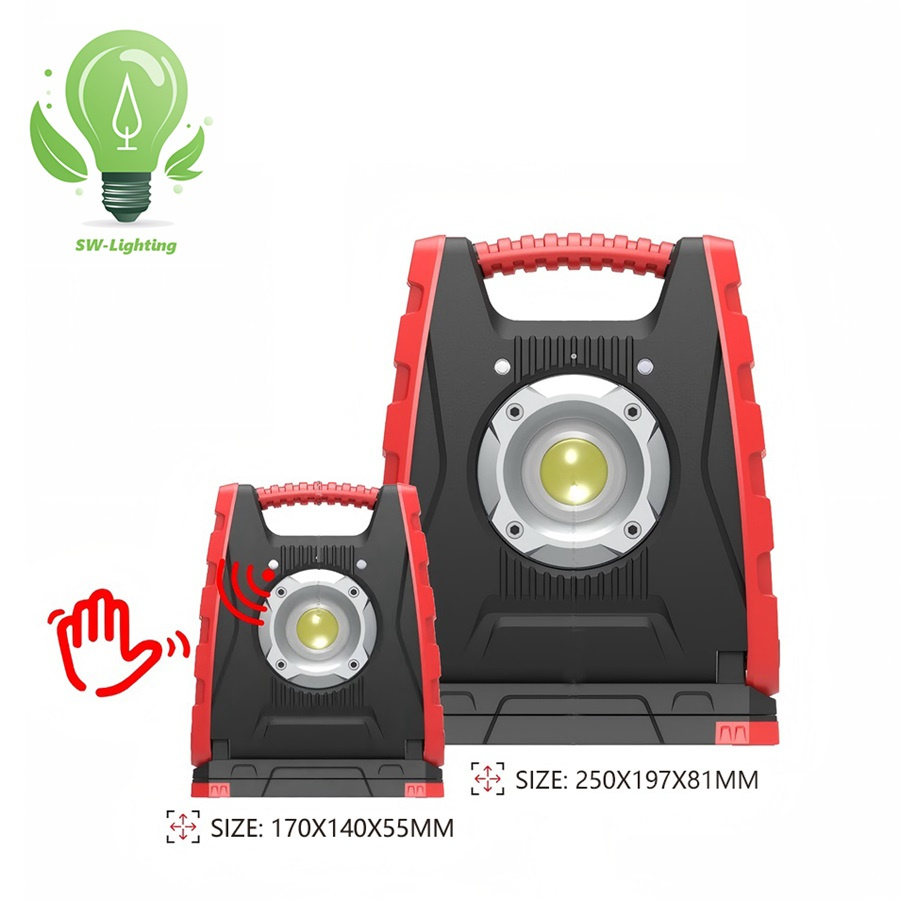Wholesale LED Rechargeable Floodlight 10W 20W 30W 5000lm for Outdoor Garage Camping Hiking LED Work Portable IP65 Waterproof Flood Light