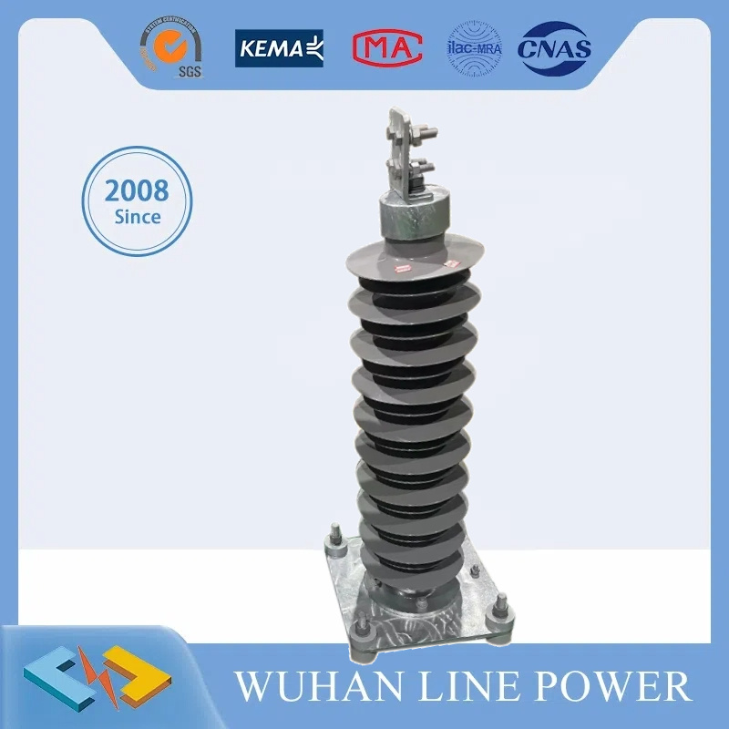 120kv Silicone Rubber Polymeric Lightning Surge Metal-Oxide Power Arrester
