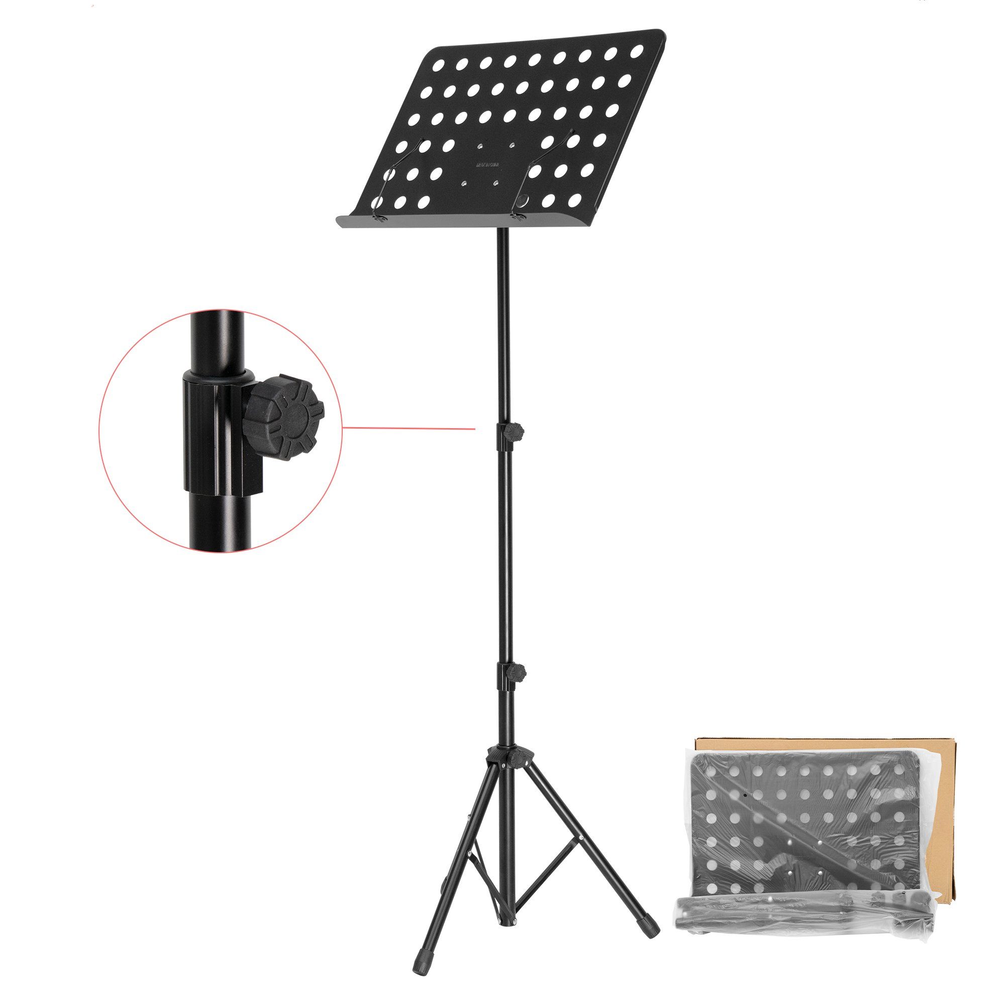 Ms-34 Factory Hot Selling Adjustable Portable Metal Music Stand for Sheet Music