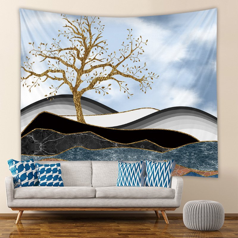 Colorful Mountain Heat Transfer Tapestry - Bright Color & Fade-Resistan