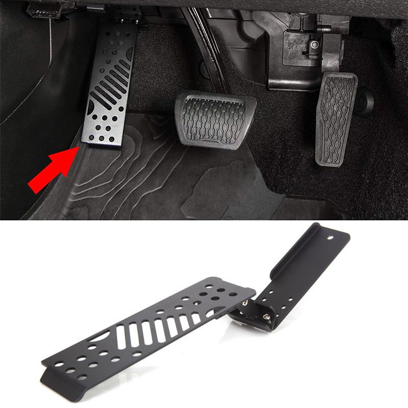 Offroad 4X4 Modified Accessories Black Steel Left Side Foot Rest Kick Pedal for Jeep Wrangler Jl