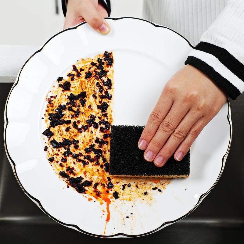 Brownness Double Face Sponge Home Kitchen Household Cleaning Brush Pot Washing Dish Cloth Sponge Clean Cloth