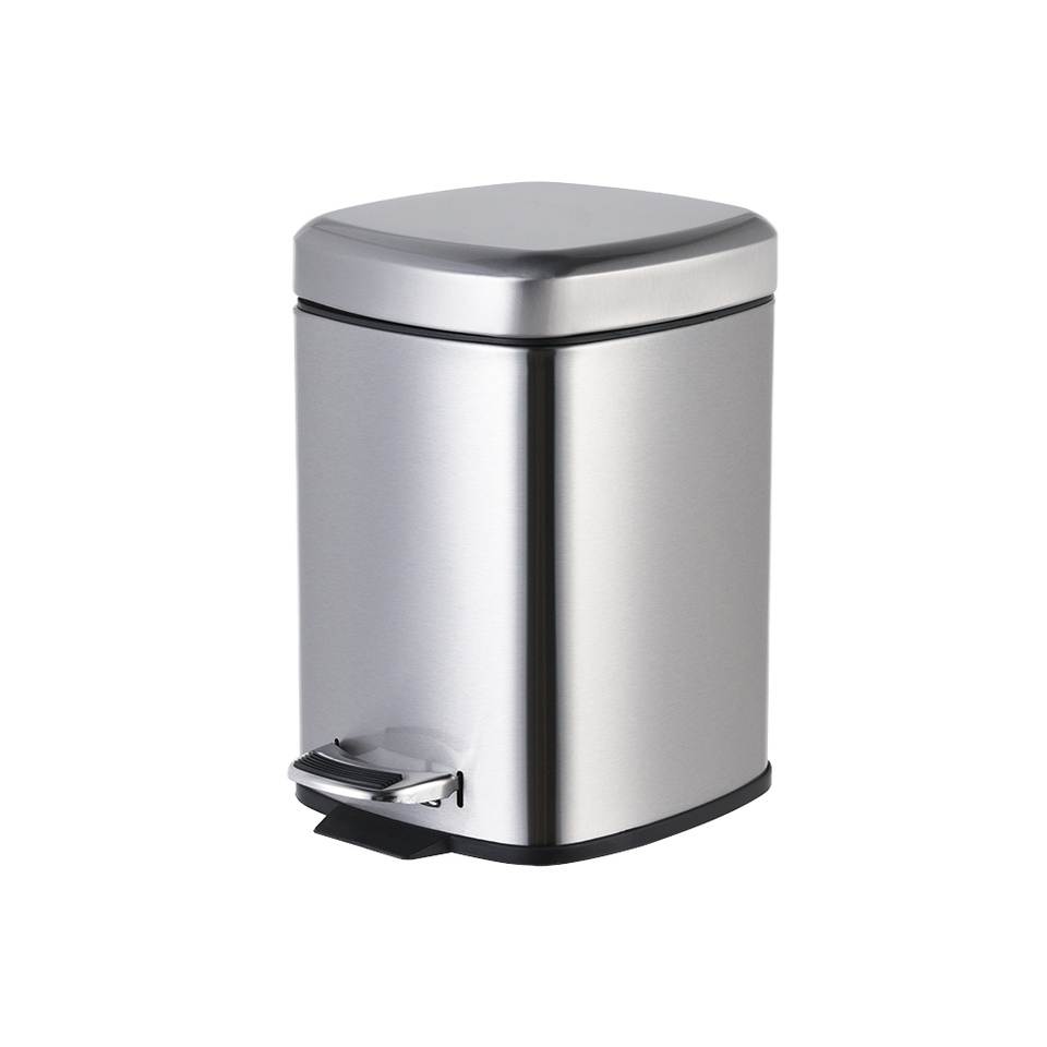 Sunshine Square 12l Indoor/outdoor Sensor Foot Pedal Induction Trash Can Stainless Steel Office Kitchen Home Waste Bins