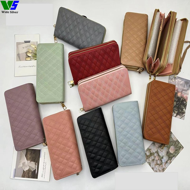 Wide Silver in Stock China Wholesale Wallet Leather Wholesale 2024
