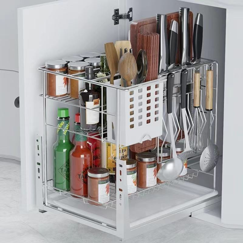 Adjustable 2-Tier Spice Rack - Wall/Countertop Storage for Bulk Spices