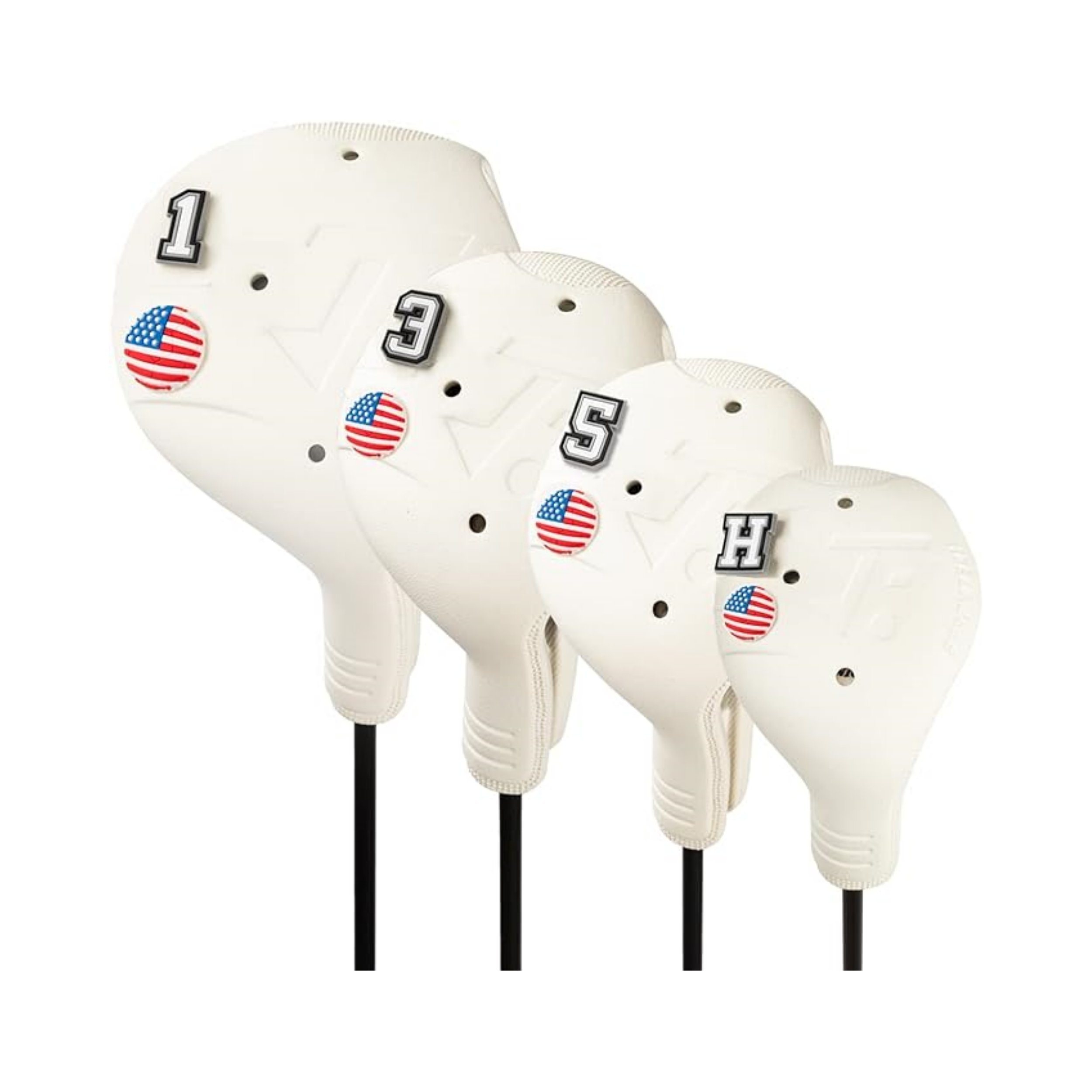 4PCS or 1PC EVA Plastic Golf Club Covers for Fairway Woods Hybrid Driver Head Cover with Pins