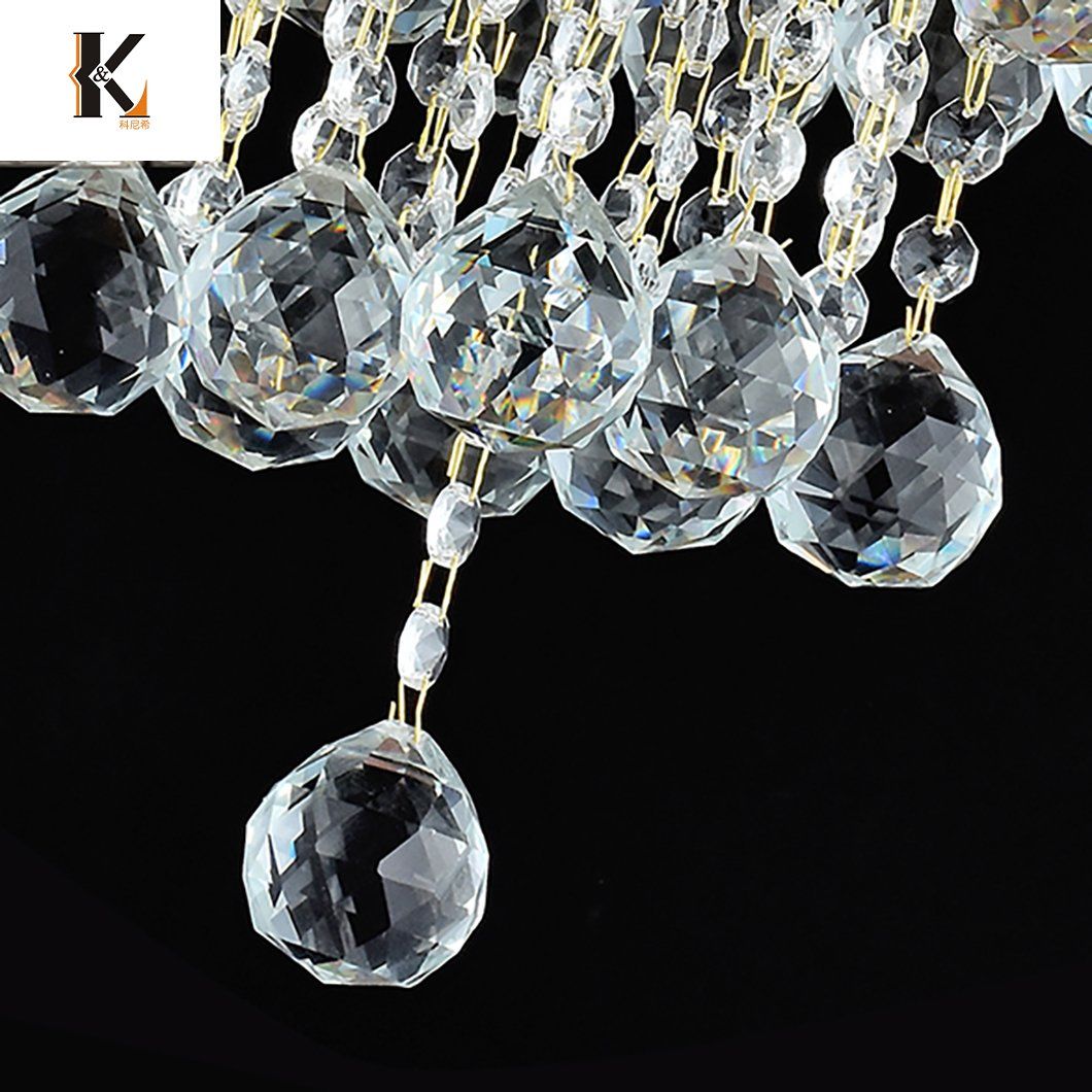 Crystal Decoration Ceiling Light Ready to Ship China Designer Metal Nordic Vintage Decorative Lighting Gold Dining Living Room Hotel Crystal Ceiling Light