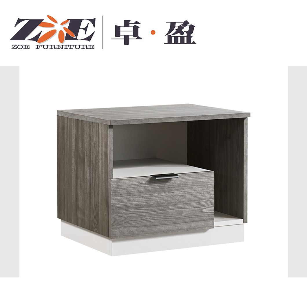 Bedroom Furniture Wooden Smooth Edges Multiple Layered Drawer Nightstands Storage Bedside Table