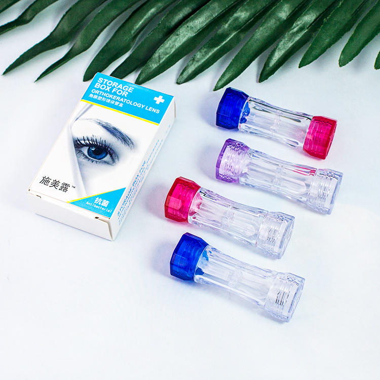 Small Lovely Portable Simple Cute Cosmetic Rgp Rigid Transparent Contact Lenses Case