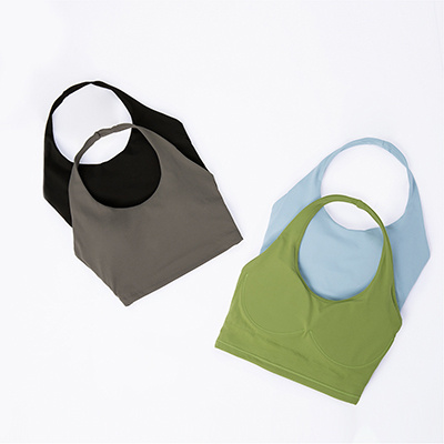 Women's Halter Neck Yoga Vest for Fitness and Figure Shaping