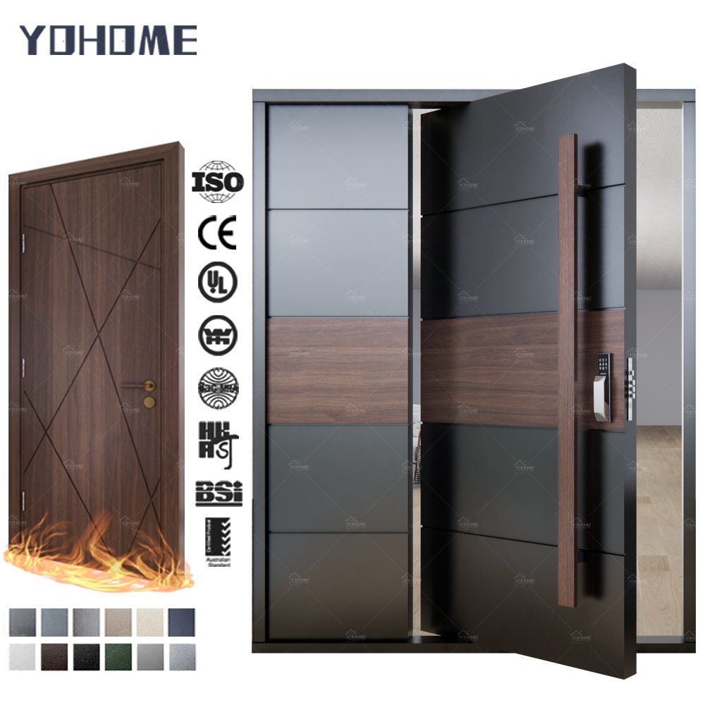 Chins Top Supplier Luxury Anti-Theft Security Aluminum Door with Side Panel Front Exterior Entrance Main Safety Doors for Home