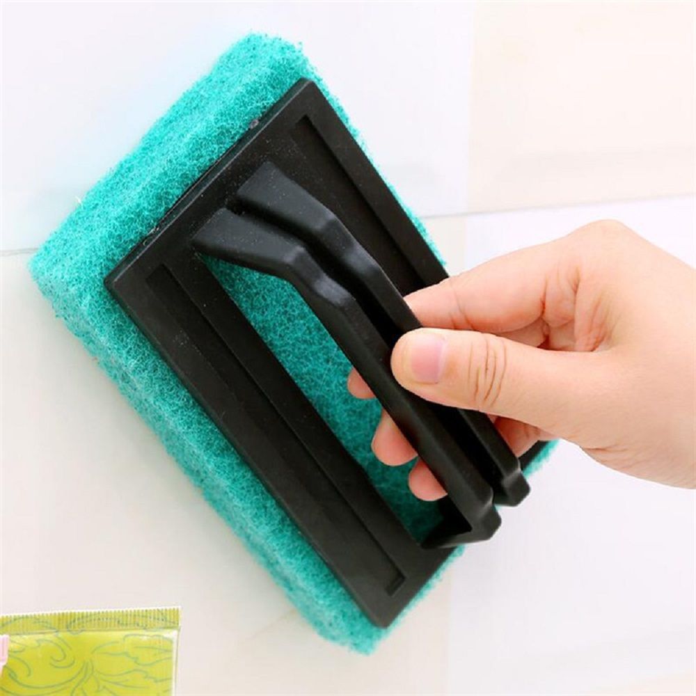 Cleaning Tool Powerful Decontamination Kitchen Cleaning Sponge with Handle for Dish Pot Sink Bathtub Floor Cleaning Brushes Esg18124