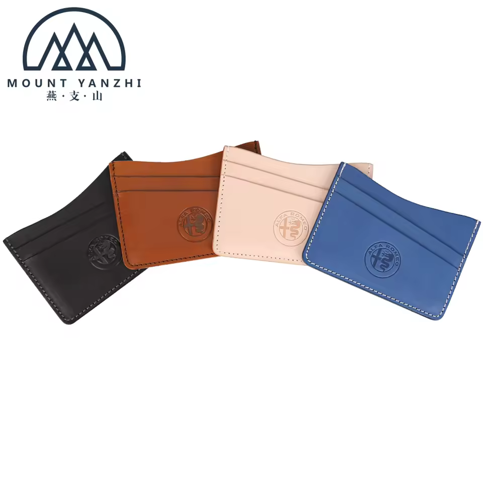Luxury Unisex Genuine Vegetable Tanned Leather Card Holder Wallet Wholesale For Men And Women Business Gift Card Sleeve