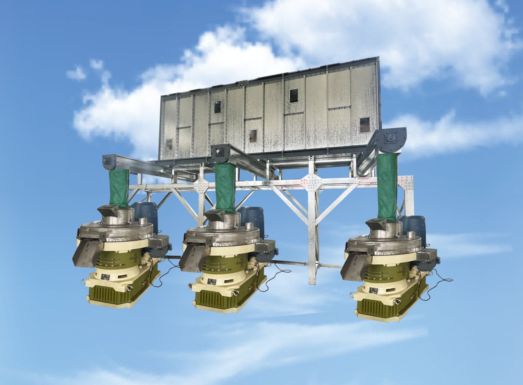 Bamboo Powder Wood Pellet Manufacturing Plant Artificial Bamboo Plants with 5-7tph