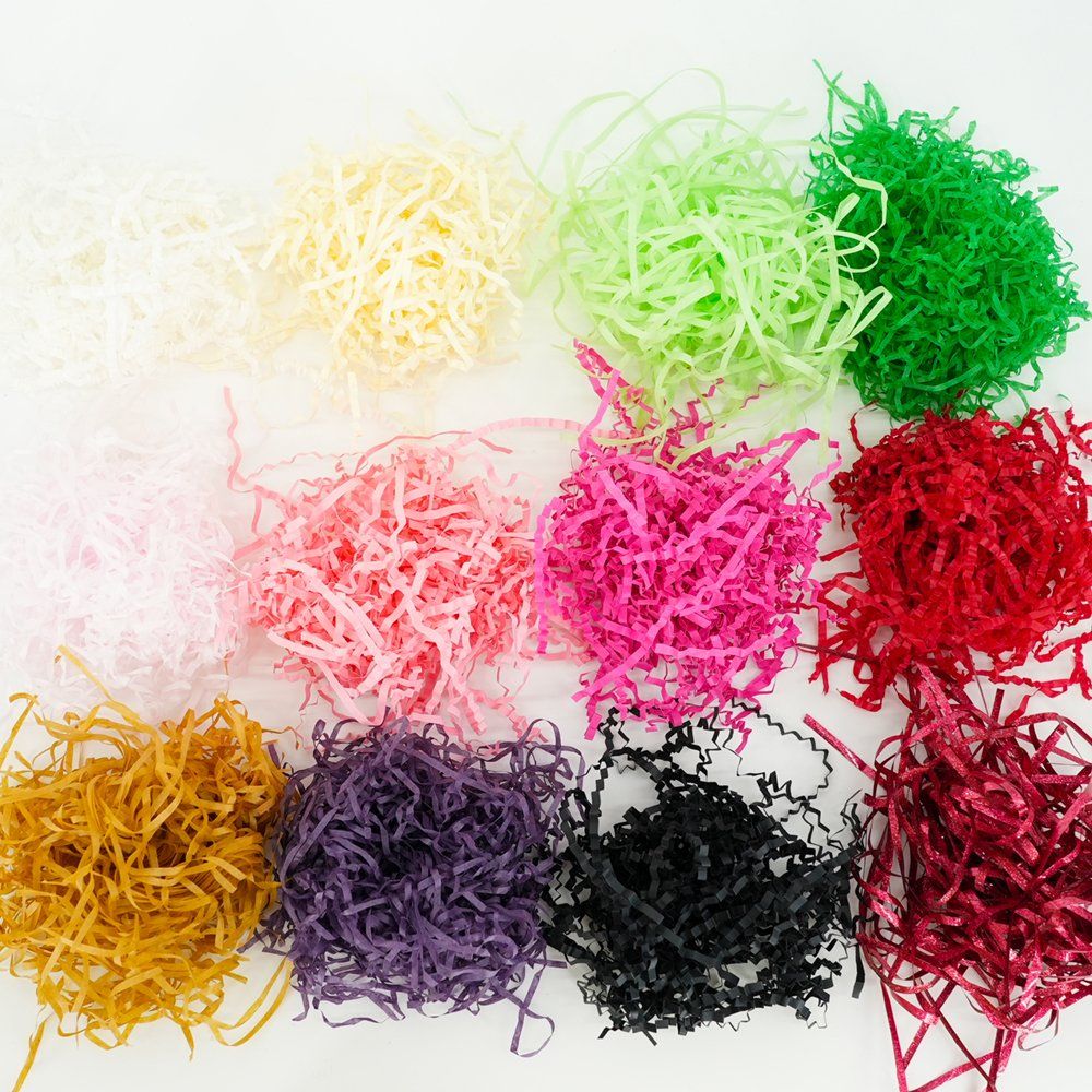Factory Recycled Packaging Crinkle Cut Paper Filler Colorful Paper Tissue Stuffing Shredded Paper