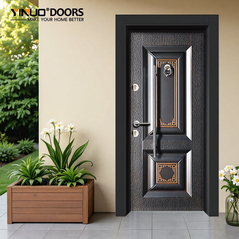 Voice-Controlled Luxury Security Door Steel MDF Smart Home Ready