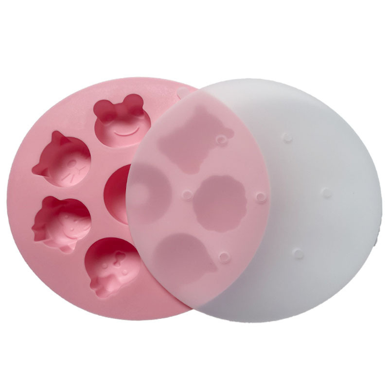 Mousse Silicone 8-Cavity Hippo Bear Pudding Cake Mold Bl18879