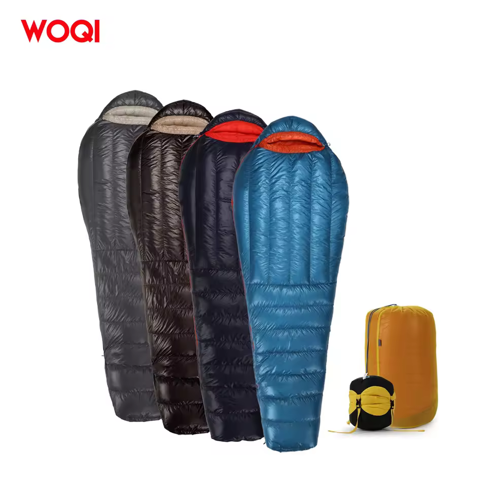 Woqi High Quality Ultralight Mummy Down Sleeping Bag For Camping Hiking Backpacking