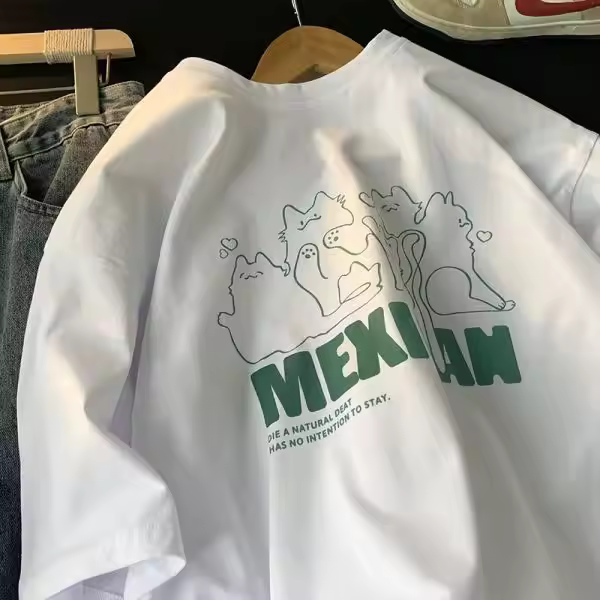 2025 High Quality Men's Fashion Designer T-shirt Trendy Loose Printed Knitted Casual Sports Shirt New Style Oversized Fit