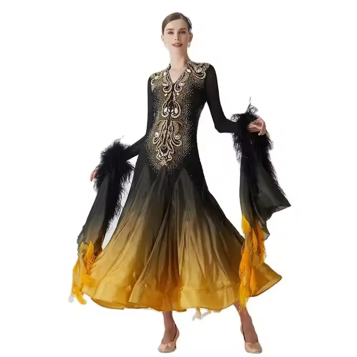 Custom Color Crystal Big Ribbon Sleeves Ballet Bodysuit Women Performance Wear Rhinestones Party Playsuit Stage Costume