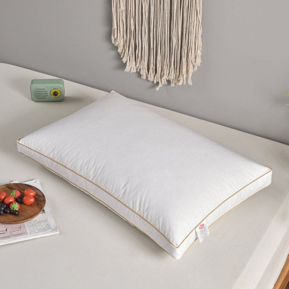 Plain Weave Feather Pillow Inserts - 80/20 Goose Feather Filling, 280tc 100% Cotton Cover (MOQ 100PCS)