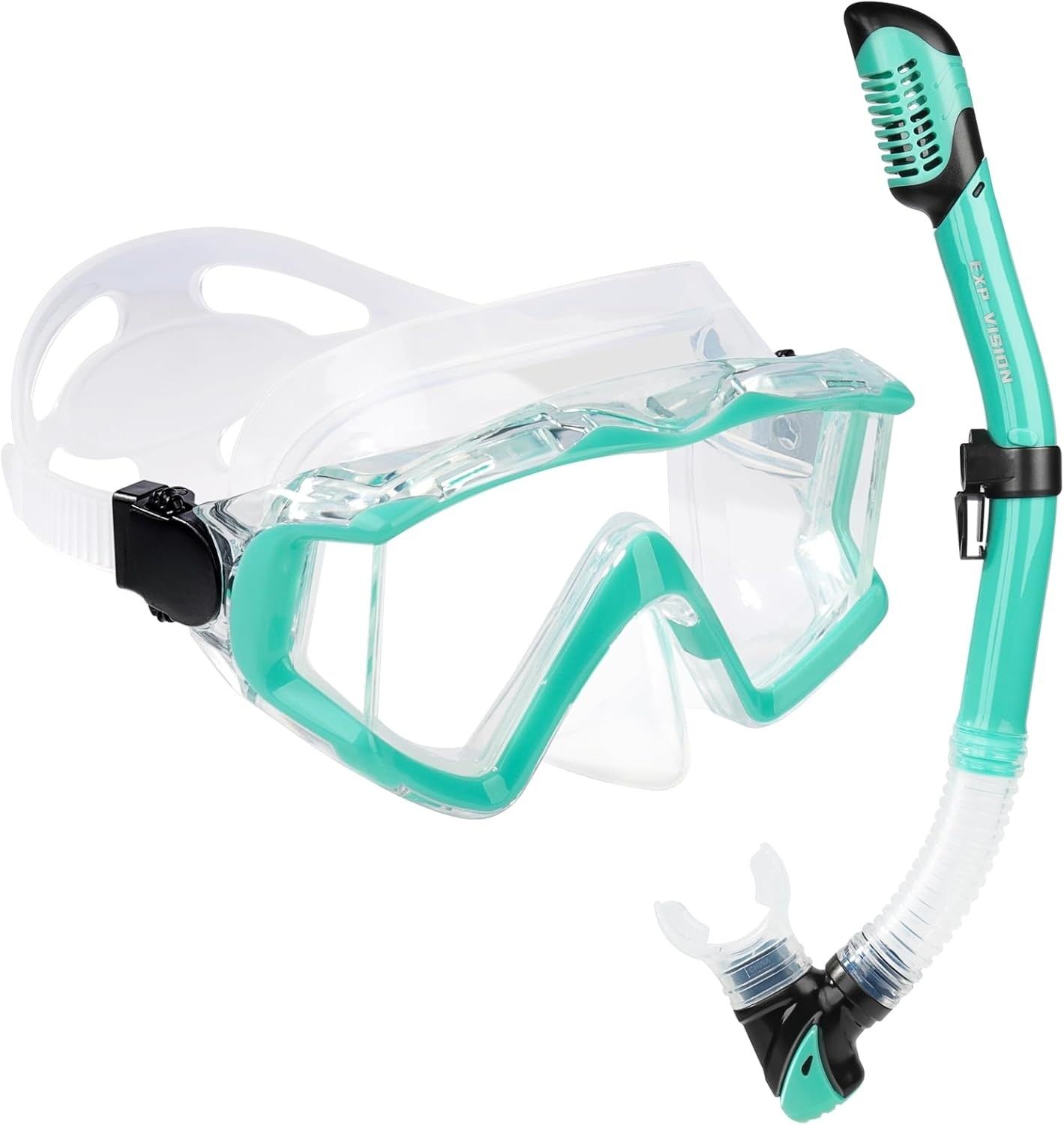 Tempered Glass Anti Fog Diving Goggle with Silicone Skirt and Adjustable Strap for Adults