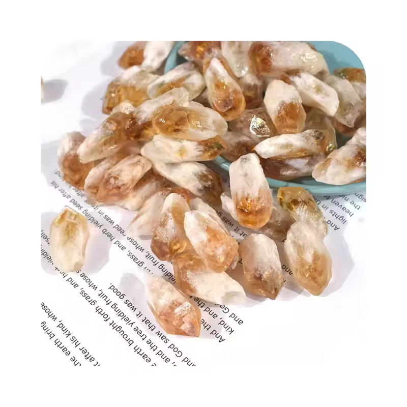 Best Selling Bulk Items Wholesale Lots Natural Spiritual Products Citrine Raw Yellow Teeth Rough Point Rock For Home Fengshui