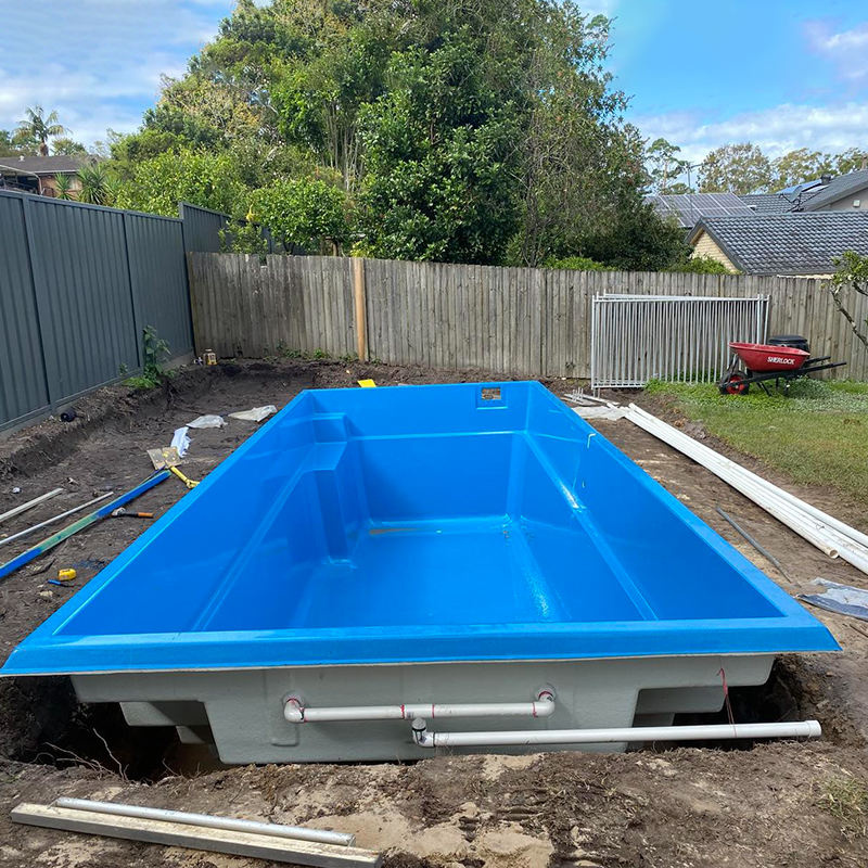 Villa Courtyard Outside Home Building Mosaic Tiles Swim SPA Pools Design Outdoor Fiberglass Large Swimming Pool