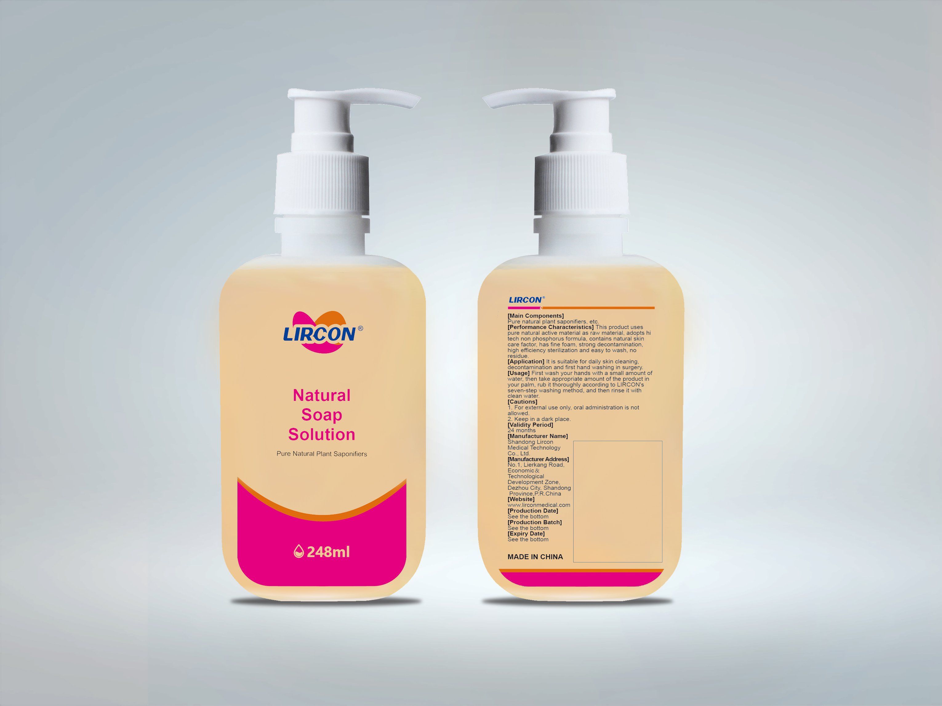 Customizable 500ml Natural Green Antibacterial Natural Liquid Soap