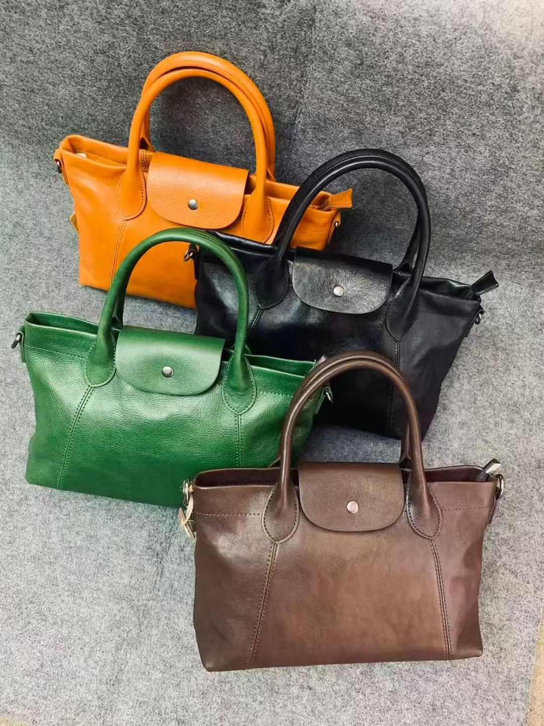 Factory High End Leather Tote Bags Big Capacity Lady Casual Bags Stocks