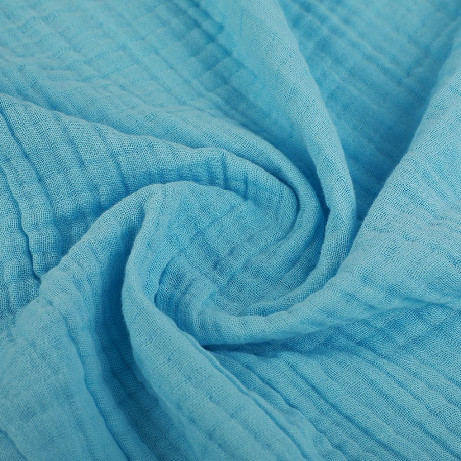 100%Cotton Wicking Cotton Muslin Gauze Solid with Six Layers Fabric for Baby Blankets