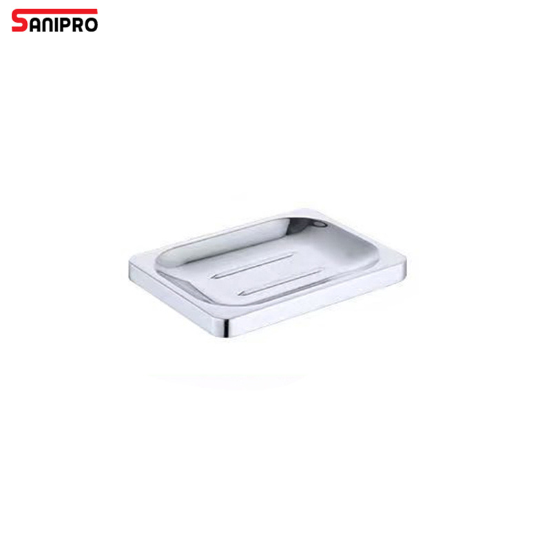 Sanipro High Quality Metal Hardware Accessory Set Ss201 Soap Basket Bathroom Square Soap Dish