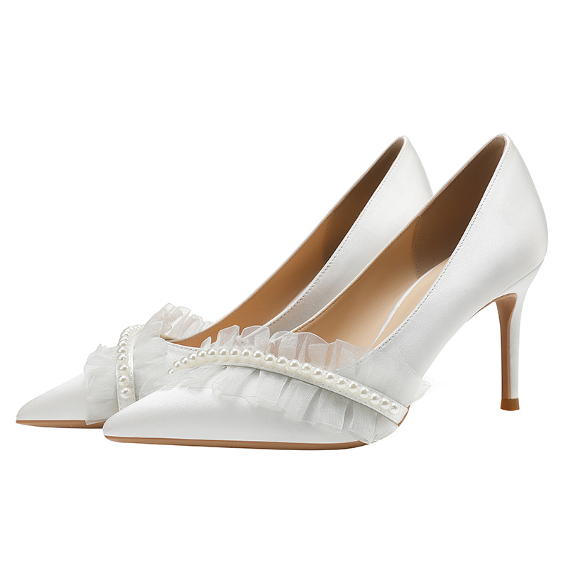 Wholesale Women's Christmas New Year Wedding Heel Party Dress Lady Shoe