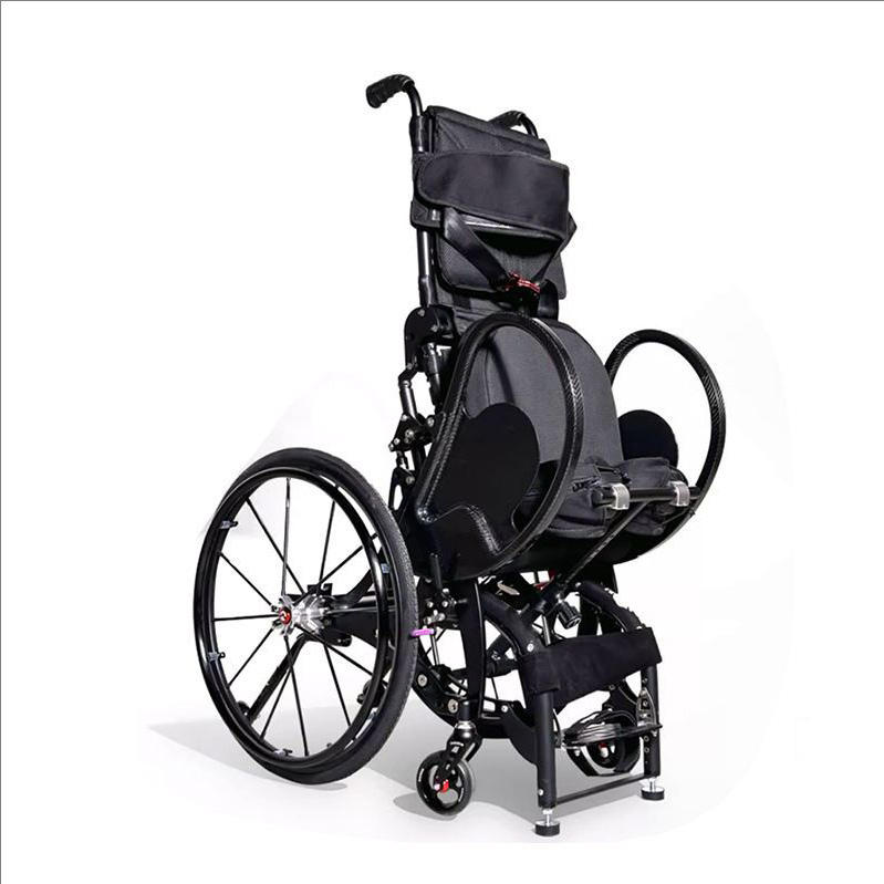 OEM Manual Upright Sports Wheelchair, Reclining and Foldable Portable Children's Professional Sports Wheelchair