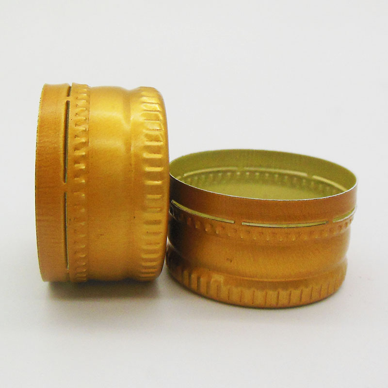 28mm Pilfer Proof Aluminum Ropp Caps Tamper Evident for Beverage Bottles