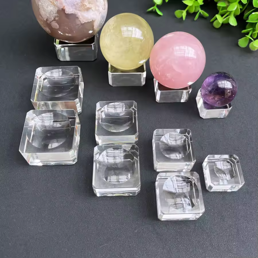 Wholesale Glass Ball Stand Glass Display Sphere Holder For Crystal Spheres