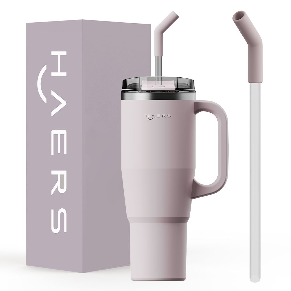 Haers Portable Vacuum Stainless Steel Tumbler Bottle Coffee Mug Perfect for Camping, Driving, Office Use