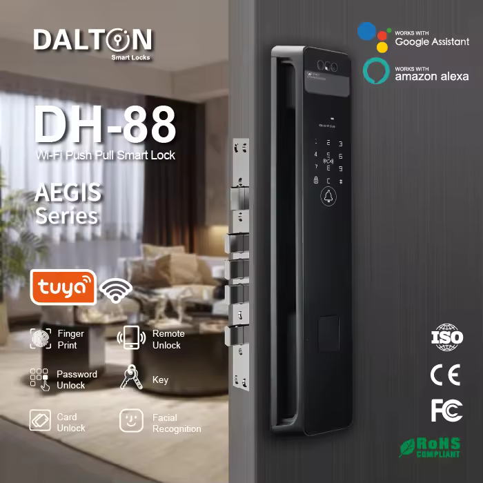 Dalton 2025 Electronic Waterproof Hotel Commercial Fingerprint Smart Locks Door Outdoor