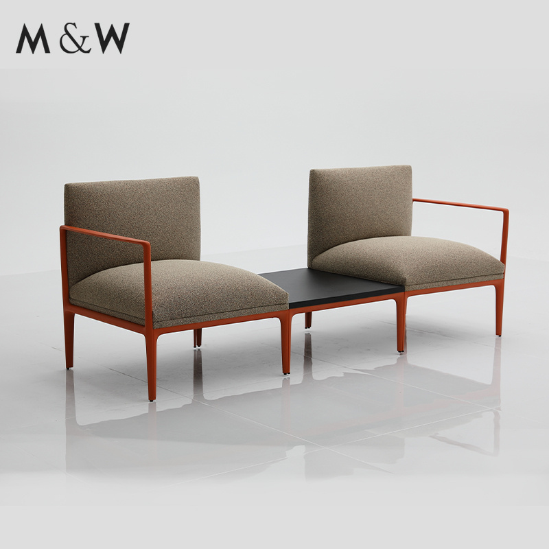 M&W Direct Selling Commercial Furniture Two-Seater Multifunction Sofa Modern Office Reception Sofa Set