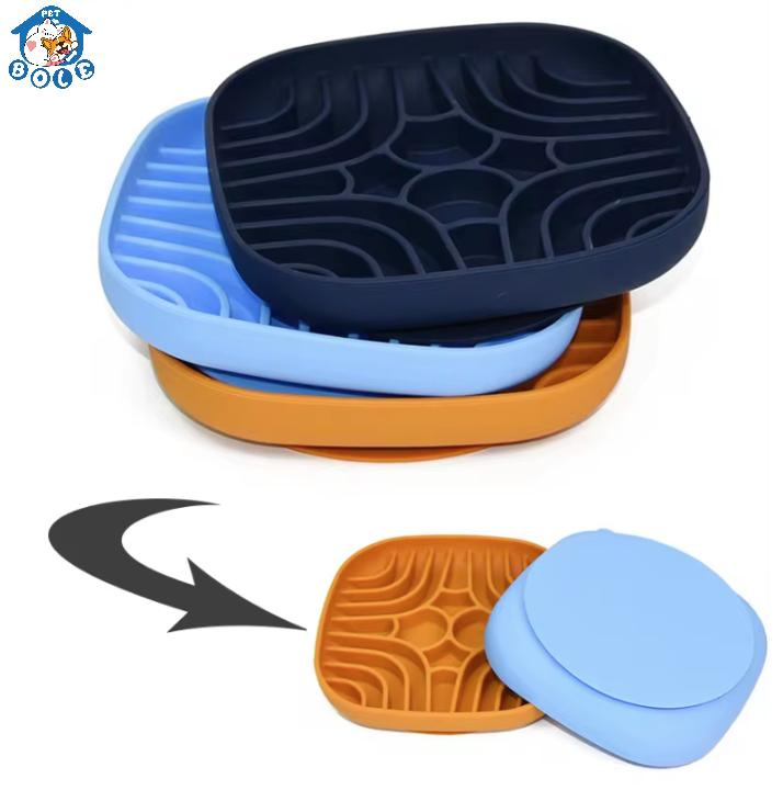 Wholesale High Quality Plastic Pet Slow Feeding Food Feeder Cat Dog Slow Bowl Pet Bowl with Slip