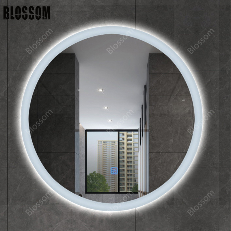 High-End Hotel Luxury Texture Design LED Three-Color Dressing Mirror