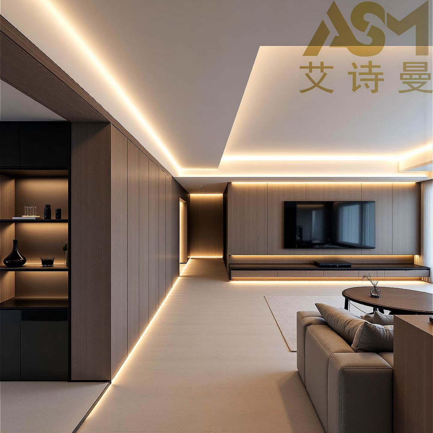 Modern Home Living Room Furniture MDF Wooden Living Room Floating Simple Wooden TV Stands