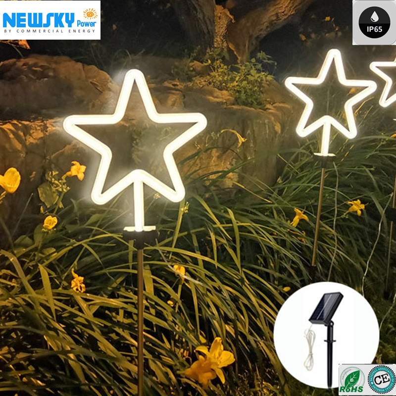 New Portable Waterproof Decoration Fairy Solar Neon Light for Garden Lawn