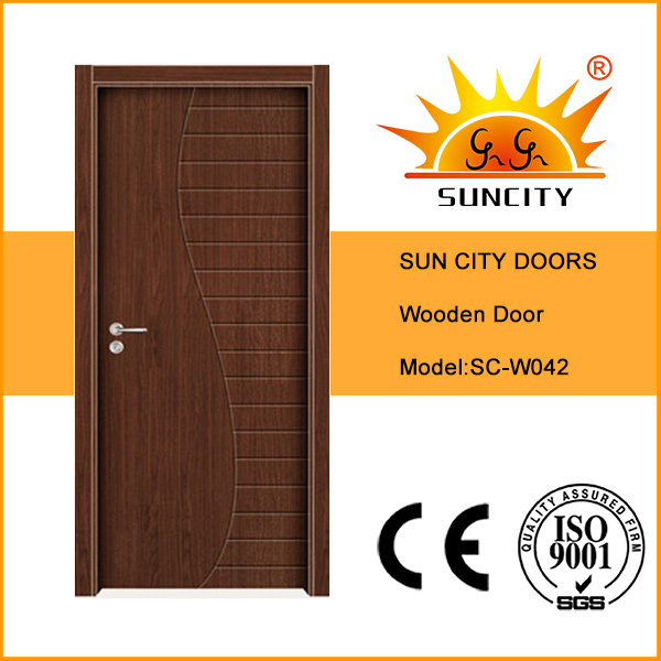 Modern Soundproof WPC Solid Wood Composite Interior Door Paint-Free Design for Bedroom Living Room Home Villa Bathroom