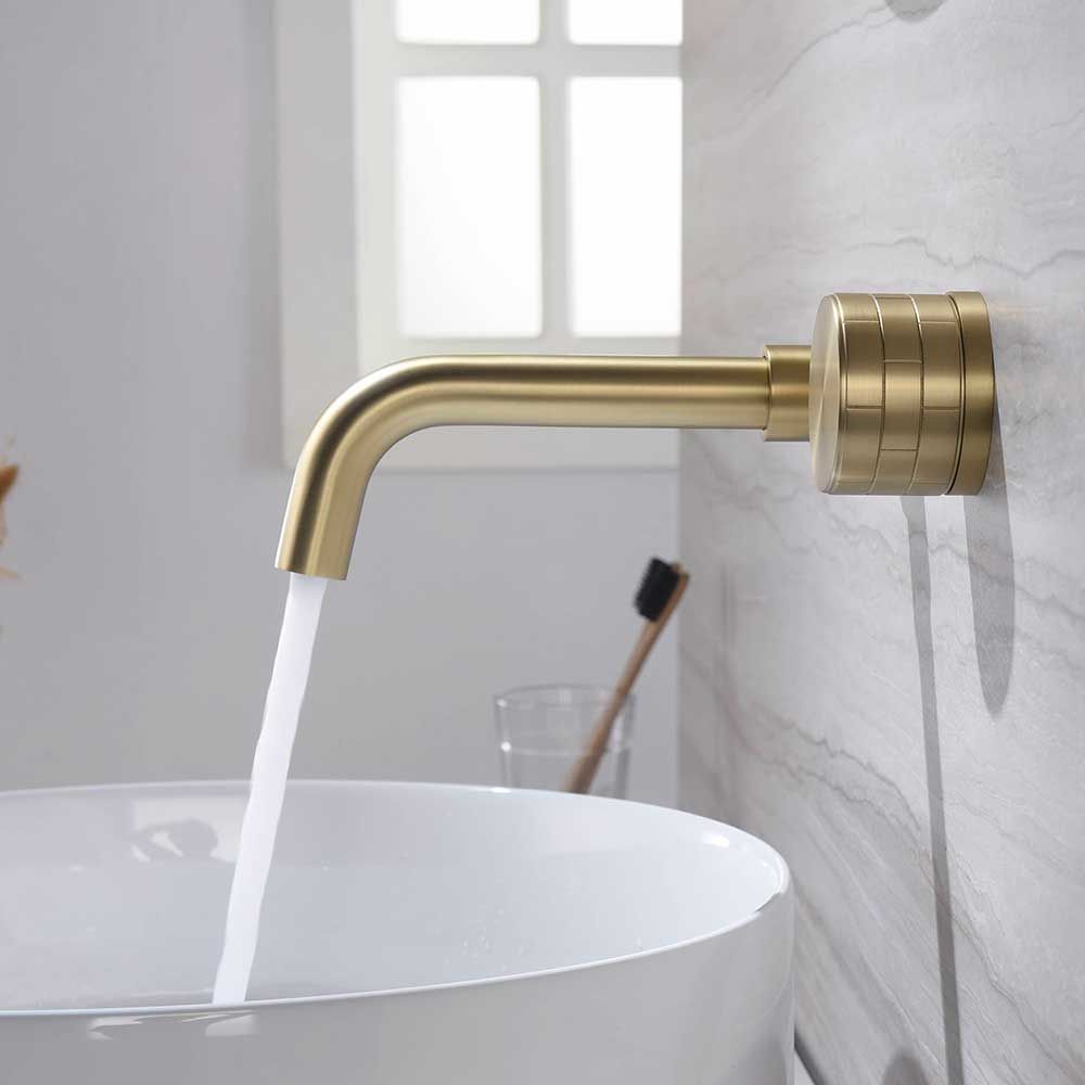 Factory Direct Price High-Quality Wall Mount Vessel Sink Gold Basin Faucet Mixer for Luxury Spaces
