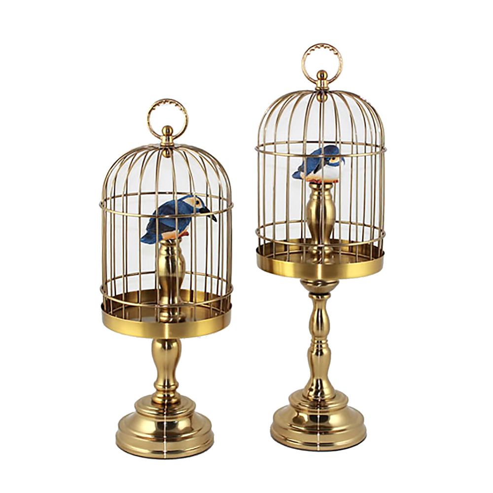 Factory Art Luxury Table Decor Animal Metal-Crafts Bird Cage Home Decorative Items