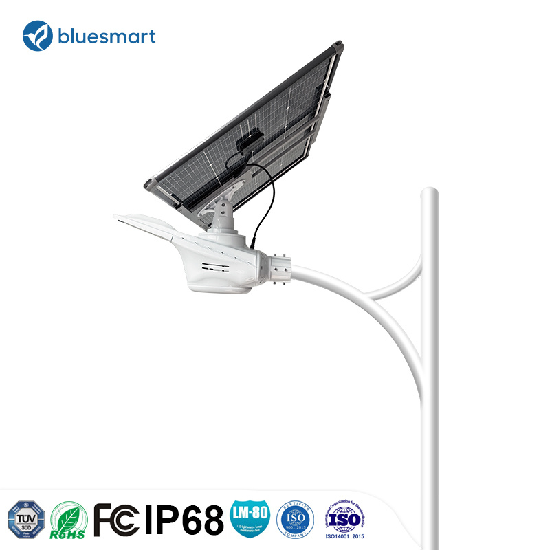 China Manufacturers Outdoor 80W LED Solar Street Road Lights and Lighting Solar Pole with High Lumen