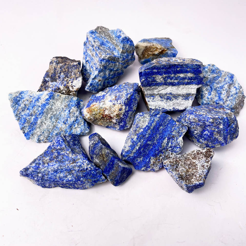 Manufacturer Direct Wholesale Natural Real Raw Crystal Blue Golden Lapis Lazuli Rough Stone for Home Decoration