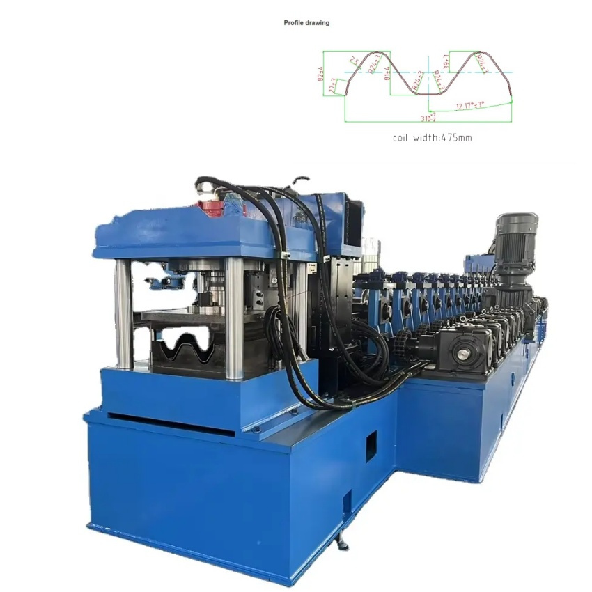 2024 Highway Guardrail Two/Three Waves Manufacturing Machine Roll Forming Machine with Punching